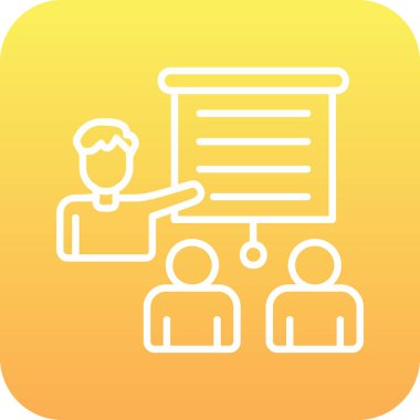 izleyici sunum simgesi vektör illüstrasyonu