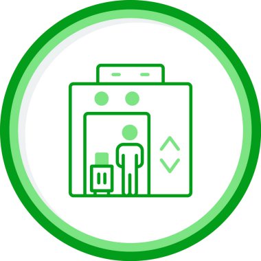 Asansör simgesi, vektör illüstrasyonu basit tasarım