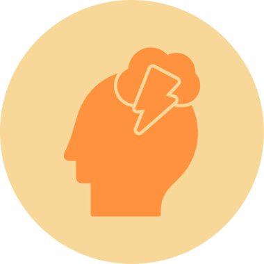 Stres simgesi, vektör illüstrasyonuna sahip kişi