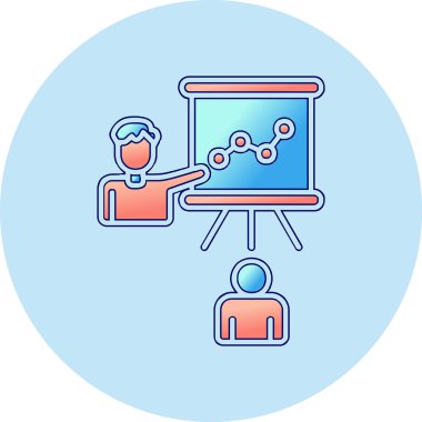 personel eğitim simgesi, vektör illüstrasyonu basit tasarım