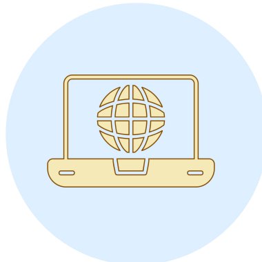 İnternet web simgesi basit illüstrasyon 