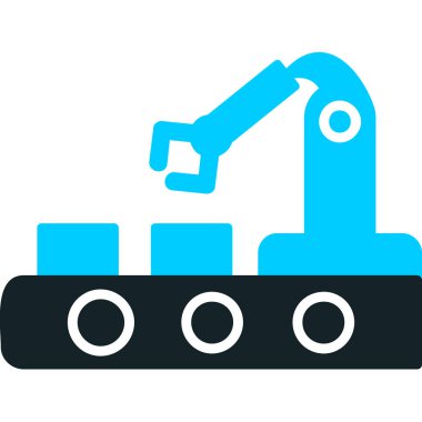 Otomasyon web simgesi, vektör illüstrasyonu