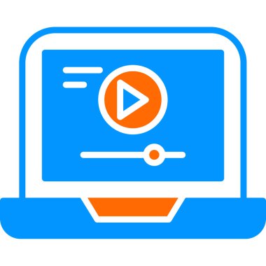 video oynatıcı simgesi, vektör illüstrasyonu 