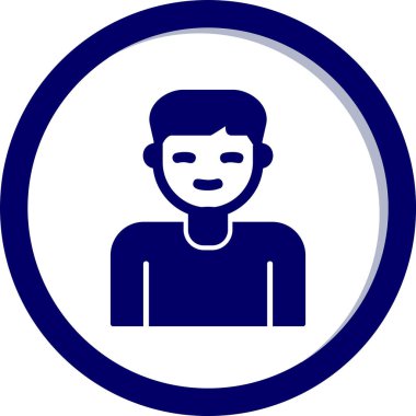  Erkek kullanıcı. Web simgesi basit illüstrasyon