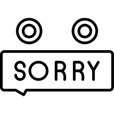 Üzgünüm ağ simgesi, vektör illüstrasyonu