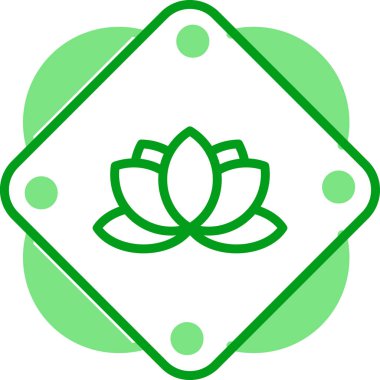 lotus. Web simgesi basit illüstrasyon