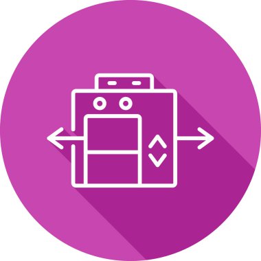 Asansör web simgesi, vektör illüstrasyonu