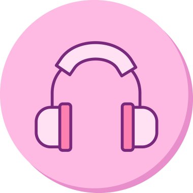 Kulaklık. Web simgesi basit illüstrasyon 