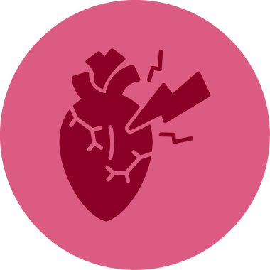 Kalp krizi. Web basit hastalık simgesi