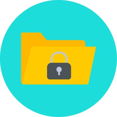Güvenli Veri Web simgesi vektör illüstrasyonu 