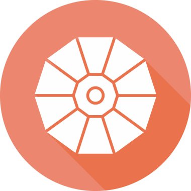 On iki yüzlü. Web simgesi basit illüstrasyon