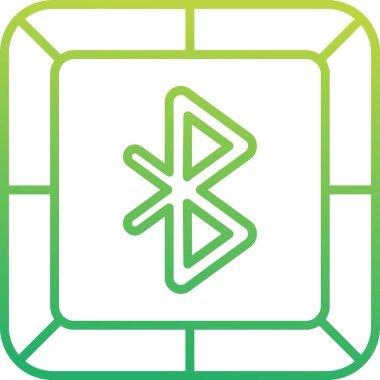 Bluetooth web simgesi, vektör çizim 