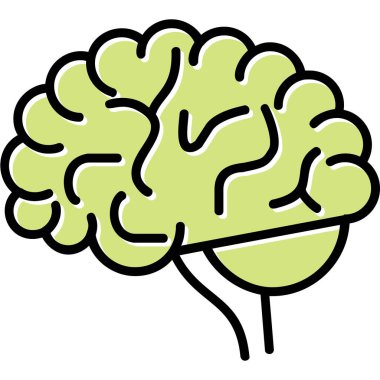 Beyin. Web simgesi basit illüstrasyon 