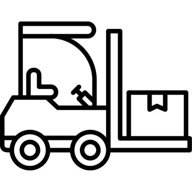 Modern Forklift simgesinin vektör çizimi         