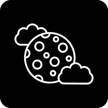 Dolunay simgesi, vektör illüstrasyonu