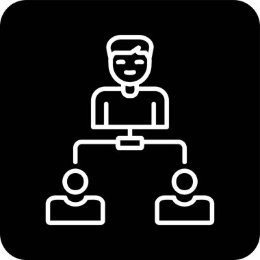 Hiyerarşi web simgesi basit illüstrasyon