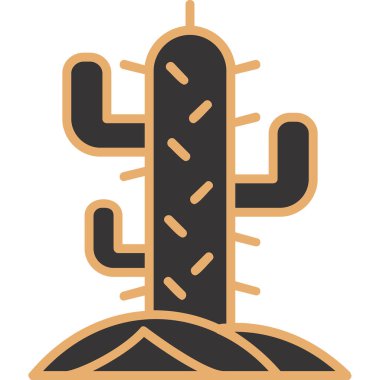 Kaktüs. Web simgesi basit illüstrasyon 