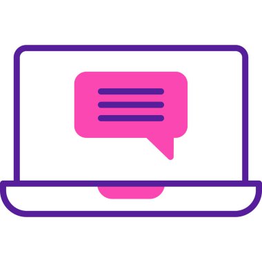 Çevrimiçi İletişim simgesi vektör illüstrasyonu