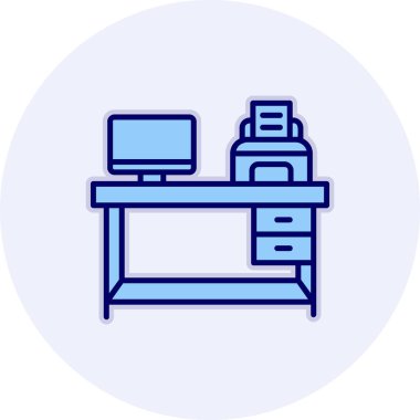 işyeri web simgesi vektör illüstrasyonu