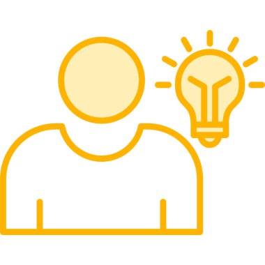 Fikir simgesinin vektör illüstrasyonu 