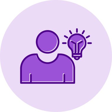 Fikir simgesinin vektör illüstrasyonu 