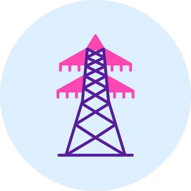 elektrik kulesi simgesi, vektör illüstrasyonu