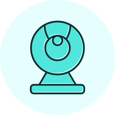 Web kamera simge vektör çizim