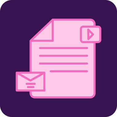 belge simgesi, vektör illüstrasyonu basit tasarım