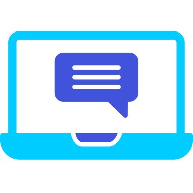 Çevrimiçi İletişim simgesi vektör illüstrasyonu