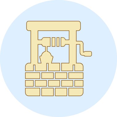 su kuyusu ikonu vektör illüstrasyonu