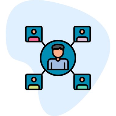 personel dış kaynak simgesi, vektör illüstrasyonu basit tasarım