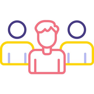 Takım. Web simgesi basit illüstrasyon 