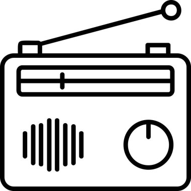 Radyo. Web simgesi basit tasarım