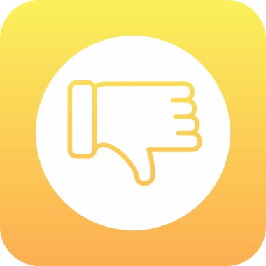 Hoşlanılmayan bir simgenin vektör illüstrasyonu 