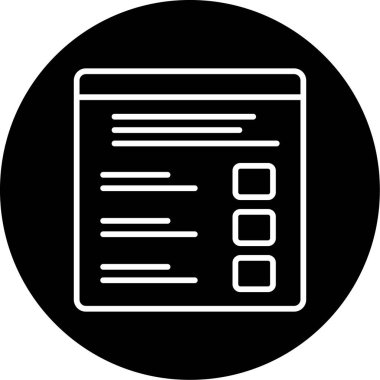 Quiz web simgesi vektör illüstrasyonu