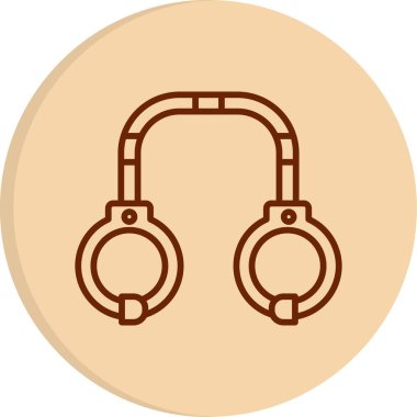 kelepçe ikon vektör illüstrasyonu