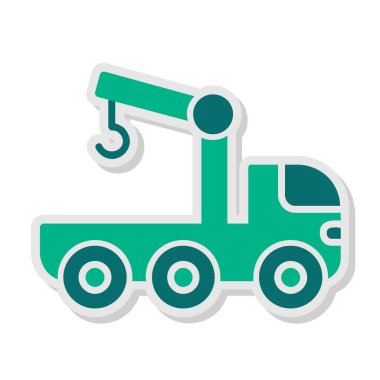 kamyon simgesi, vektör illüstrasyonu basit tasarım