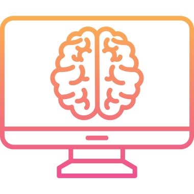 bilgisayar ekranı simgesi, vektör illüstrasyonu basit tasarım