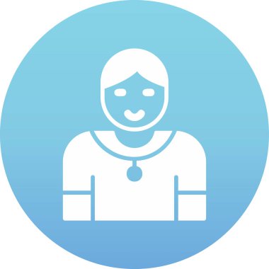 Jimnastik eğitmeni web simgesi, vektör illüstrasyonu