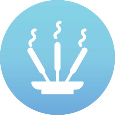 Tütsü çubukları simgesinin web çizimi