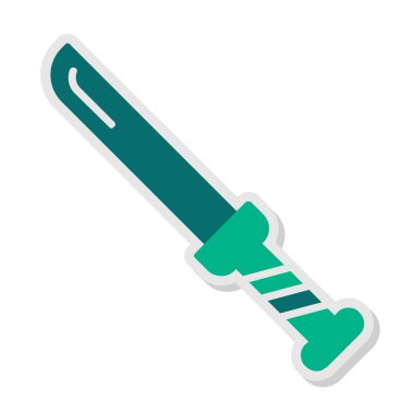 Bir kılıç simgesinin vektör illüstrasyonu 