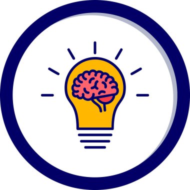 Fikir simgesinin vektör illüstrasyonu 