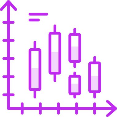 Candlestick Grafik simgesi, vektör illüstrasyonu basit tasarım
