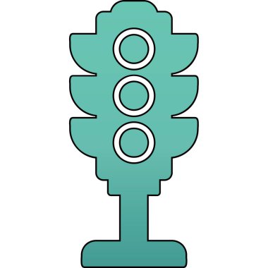 Trafik ışığı. Web simgesi basit illüstrasyon