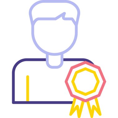 En İyi Çalışan simgesi vektör illüstrasyonu 