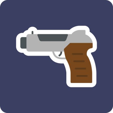 Silah. Web simgesi basit illüstrasyon 