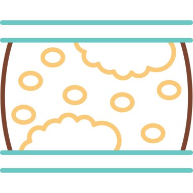 Ateroskleroz. Web simgesi vektör illüstrasyonu