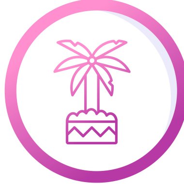 Palmiye ağacı simgesi. vektör illüstrasyonu 