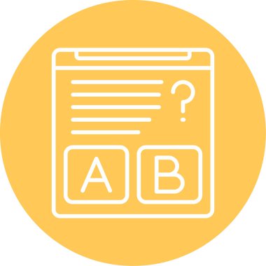 Quiz web simgesi vektör illüstrasyonu