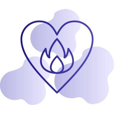 Tutku web simgesi basit illüstrasyon